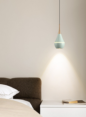 卧室床头吊灯2023新款个性创意奶油风吊线灯现代简约餐厅吧台灯具