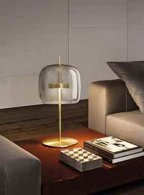 北欧后现代创意玻璃LED客厅台灯艺术床头卧室设计师样板房灯具
