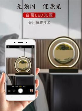 创意现代简约床头装饰艺术中国风玻璃3D百变流沙画LED台灯具卧室