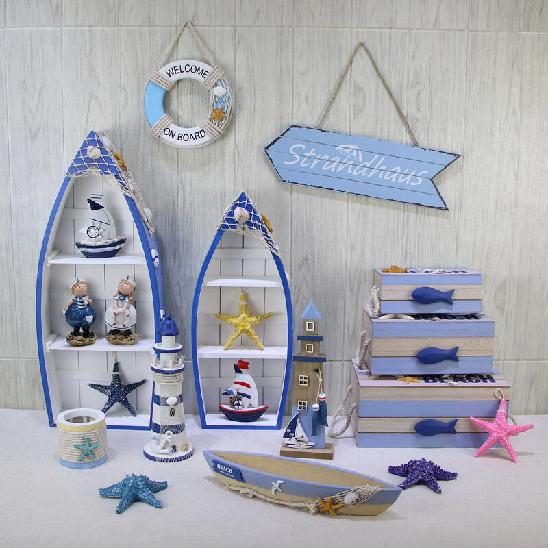 海洋风格组合装饰摆件地中海创意摆设饰品幼儿园环创用品摆台道具