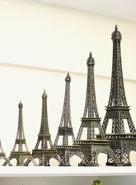 法国巴黎埃菲尔铁塔摆件艾菲尔铁塔金属模型旅游纪念品家居装饰品