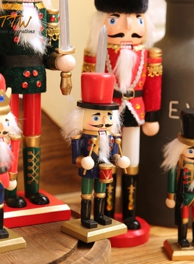胡桃夹子木偶英国士兵玩偶儿童房间卧室酒柜装饰品家居小摆设创意