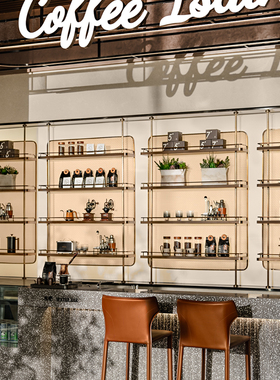 【八度空间】现代风格售楼处咖啡系列主题水吧台接待处装饰摆件