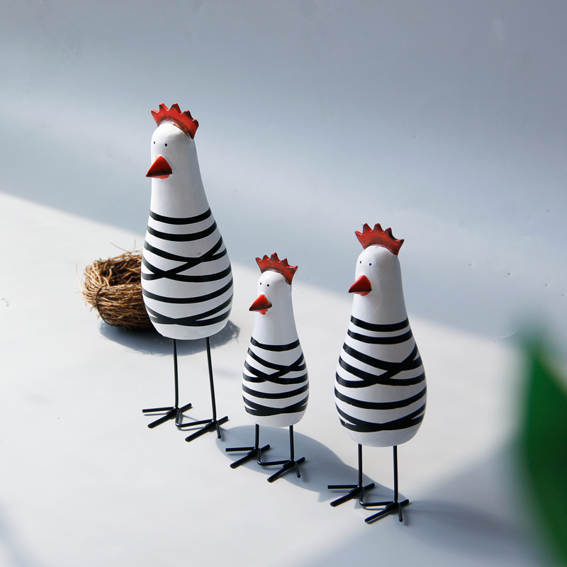 木质卡通小鸡装饰品摆件动物木雕礼品手工可爱桌面小摆件生日礼物