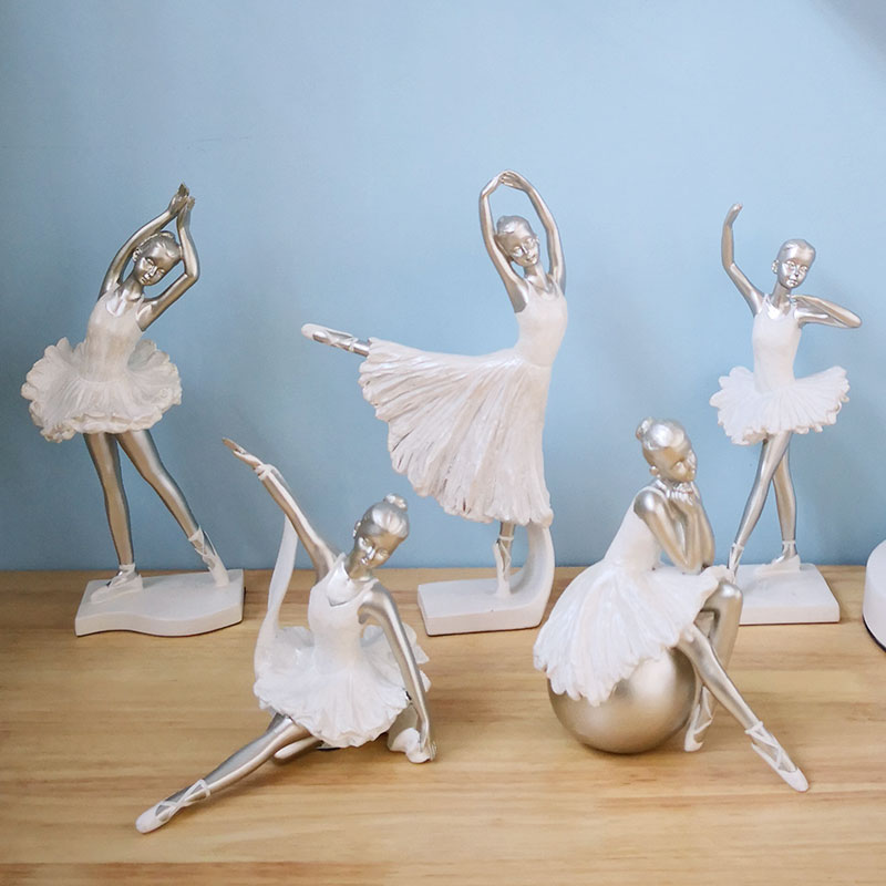 北欧艺术装饰品芭蕾女孩小众摆件送舞蹈老师生日礼物人物雕塑模型