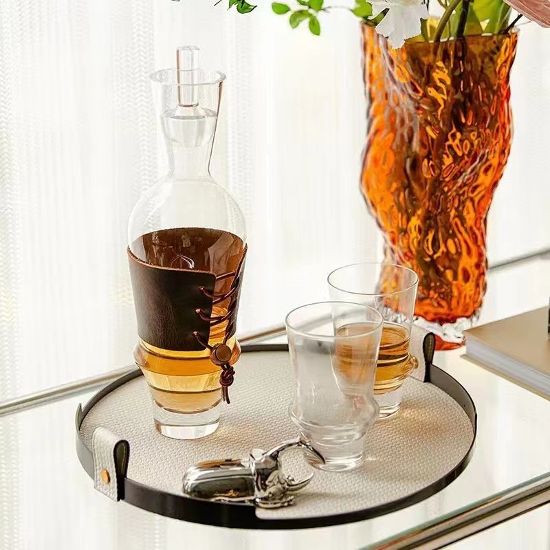 现代轻奢高档玻璃水晶酒具红酒杯冷水壶水吧餐桌酒柜样板间摆件