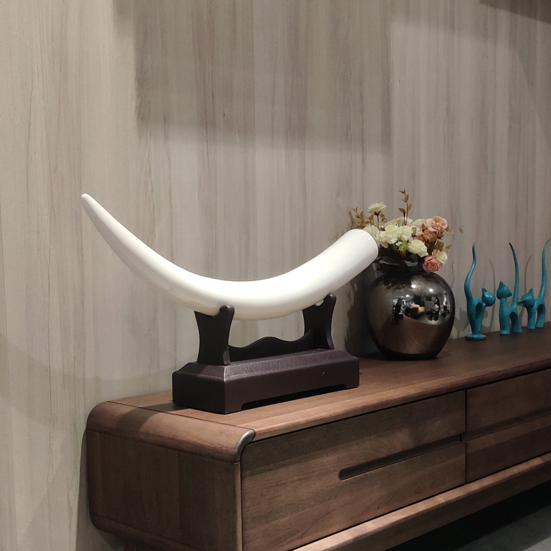 中式仿真象牙摆件创意家居客厅办公室酒柜电视柜博古架装饰工艺品