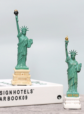 美国小号自由女神像摆件树脂工艺品旅游纪念品汽车内饰品沙盘道具
