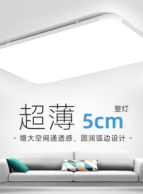 超薄LED现代简约大气长方形客厅灯极简大厅房间卧室超亮吸顶灯具