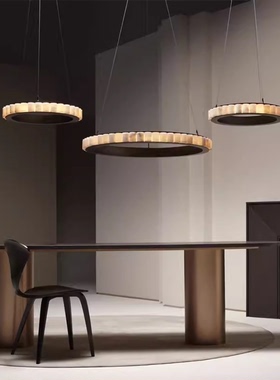 圆形吊灯餐厅客厅环形吊灯现代简约创意个性时尚大气设计师不锈钢