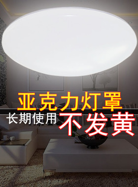 PMMA亚克力LED圆形吸顶灯罩外壳 简约现代不变色卧室客厅灯具配件