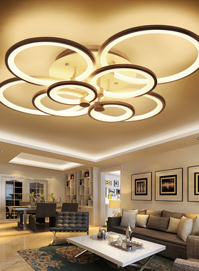 特价现代简约LED吸顶灯圆圈环形卧室灯艺术亚克力客厅餐厅灯房间