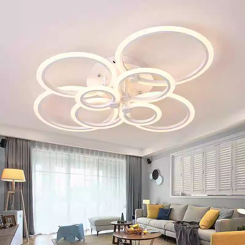 圆圈LED灯 客厅吸顶灯创意亚克力卧室灯现代简约圆形家居灯饰