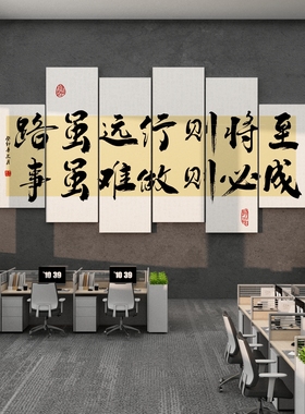 办公室墙面装饰励志标语墙贴氛围布置会议室公司企业文化背景挂画