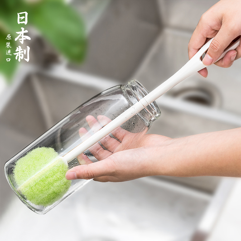 日本进口长柄杯刷洗杯子神器家用无死角刷茶渍水杯保温杯清洁刷子