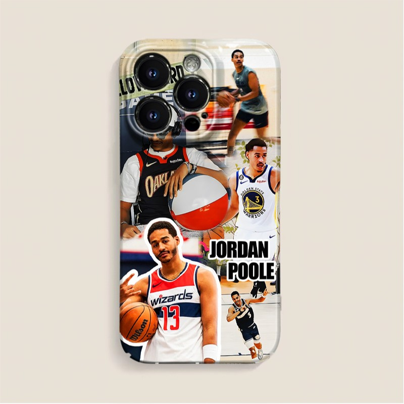 森昊图新款NBA乔丹普尔拼贴周边篮球菲林手机壳适用14promax/13pro苹果11高级硬壳12promax全包保护套7/8plus