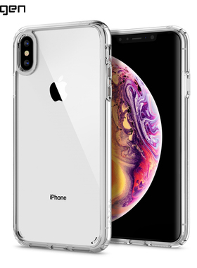 Spigen适用于苹果iphone xs max手机壳硅胶透明全包XR防摔保护套