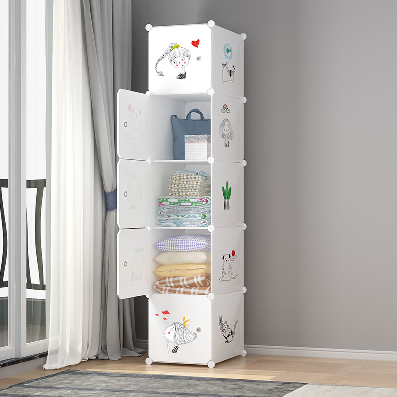 宿舍小型衣柜简易单人出租房家用卧室现代简约塑料储物柜收纳柜子