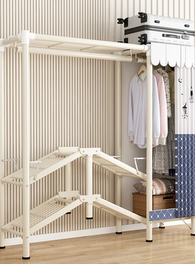 衣柜简易组装卧室家用出租房免安装折叠布衣柜加厚加粗全钢架