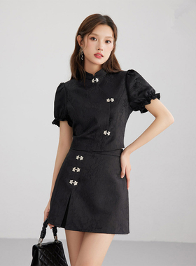 IEF套装2024春夏新款新中式国风高级感小众设计时尚气质上下套裙