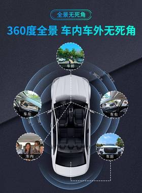 行车记录仪车载360度全景摄像头汽车内全车停车监控器24小时