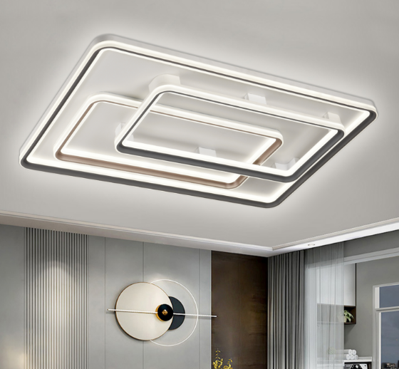 超亮LED现代简约样板间吸顶灯2024新款客厅方灯主卧室灯厨房圆灯