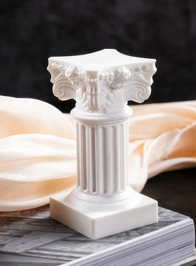 北欧式罗马柱烛台小天使拍照道具背景家居客厅桌面装饰品摆件