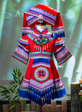 六一儿童壮族56个少数民族服装男女舞蹈演出服饰彝族苗族表演衣服