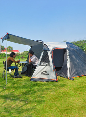 帐篷户外一室一厅2人露营3-4人防大雨双层防水自驾游野外家庭帐篷