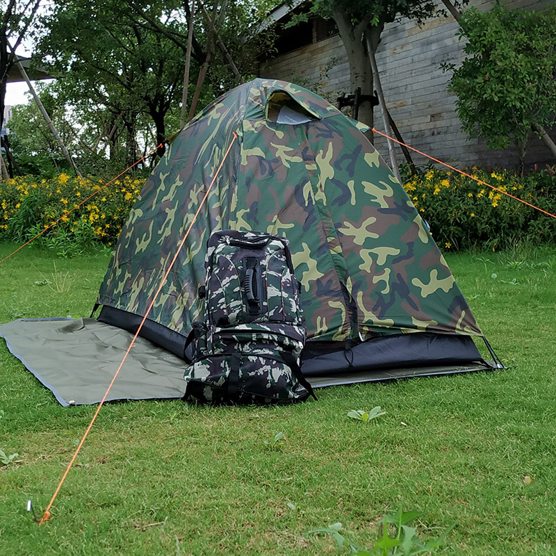 帐篷双层迷彩轻量化暴雨一单兵1单人野营徒步露营防雨小户外专业