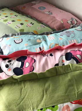 辛妈家纯棉儿童幼儿园专用荞麦壳枕头2岁3岁6周岁以上枕芯带枕套