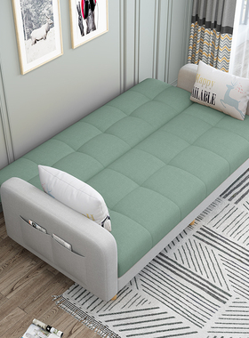 布艺沙发现代简约式小户型客厅可折叠整装沙发床两用经济型出租屋