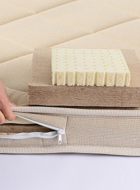 新品禅棕黄麻床垫子天然乳胶黄麻组合舒适单双人床垫1.5mW1.8m2m
