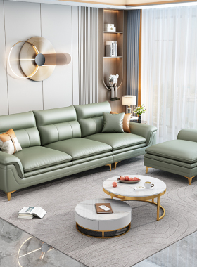 北欧简约现代科技布沙发客厅家具小户型三人位四人位布艺沙发组合