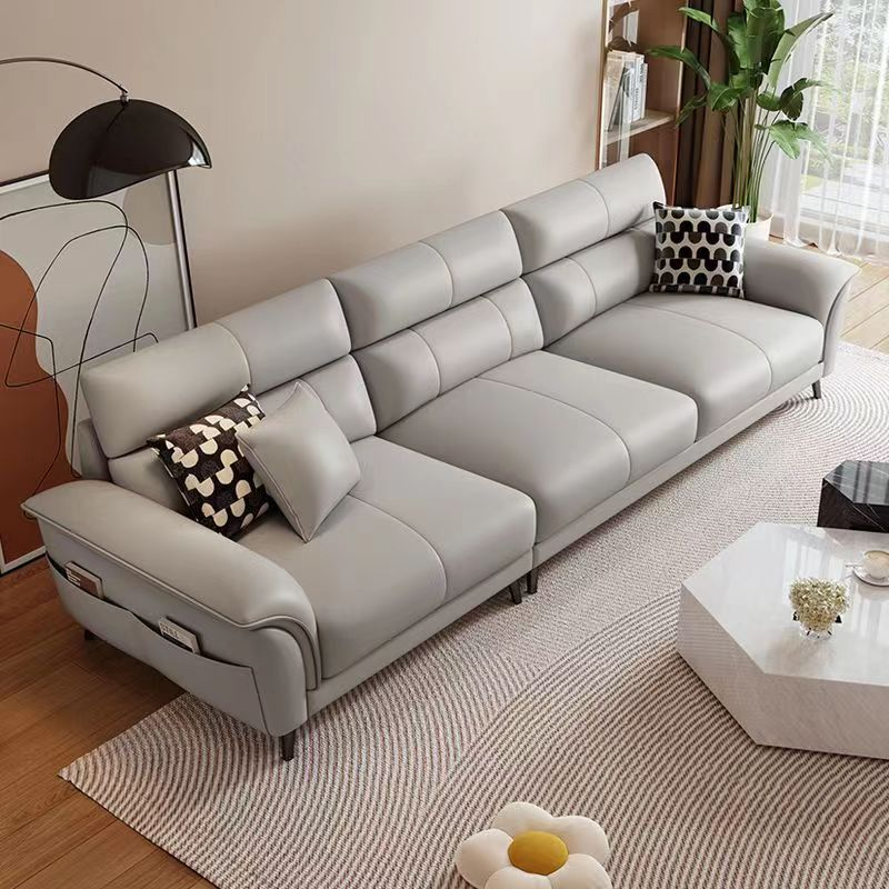 2024新款科技布沙发客厅轻奢现代简约直排型网红布艺小户型沙发