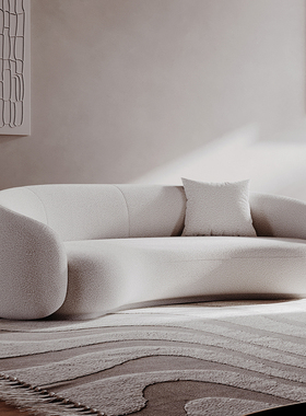 极简设计师网红沙发轻奢布艺样板房沙发现代简约北欧ins客厅沙发