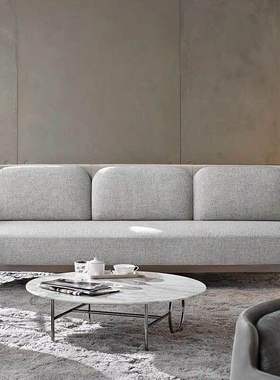 意式极简网红沙发设计师简约客厅现代轻奢三人双人位布艺真皮沙发