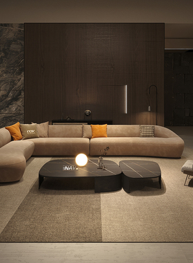 纳威大户型沙发客厅家用轻奢现代简约科技布艺L型2023年网红新款