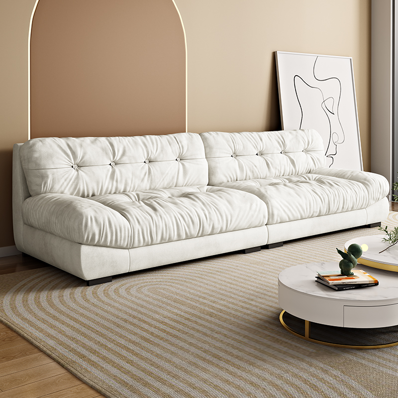 2024新款云朵沙发客厅简约现代科技布轻奢直排网红设计师布艺沙发