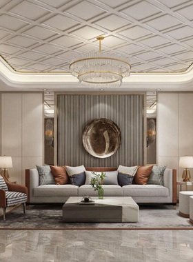 现代意式极简轻奢沙发组合侘寂风客厅整装新中式样板房布艺简约