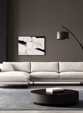 轻奢羽绒布艺沙发北欧简约现代大小户型客厅整装意式极简组合新款