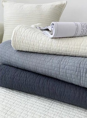 北欧简约现代纯色全棉布艺四季通用防滑沙发垫子纯棉加厚坐垫夏季