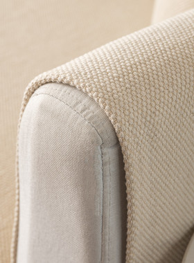 棉麻同色沙发垫四季通用防滑简约现代轻奢布艺居家坐垫靠背巾清凉