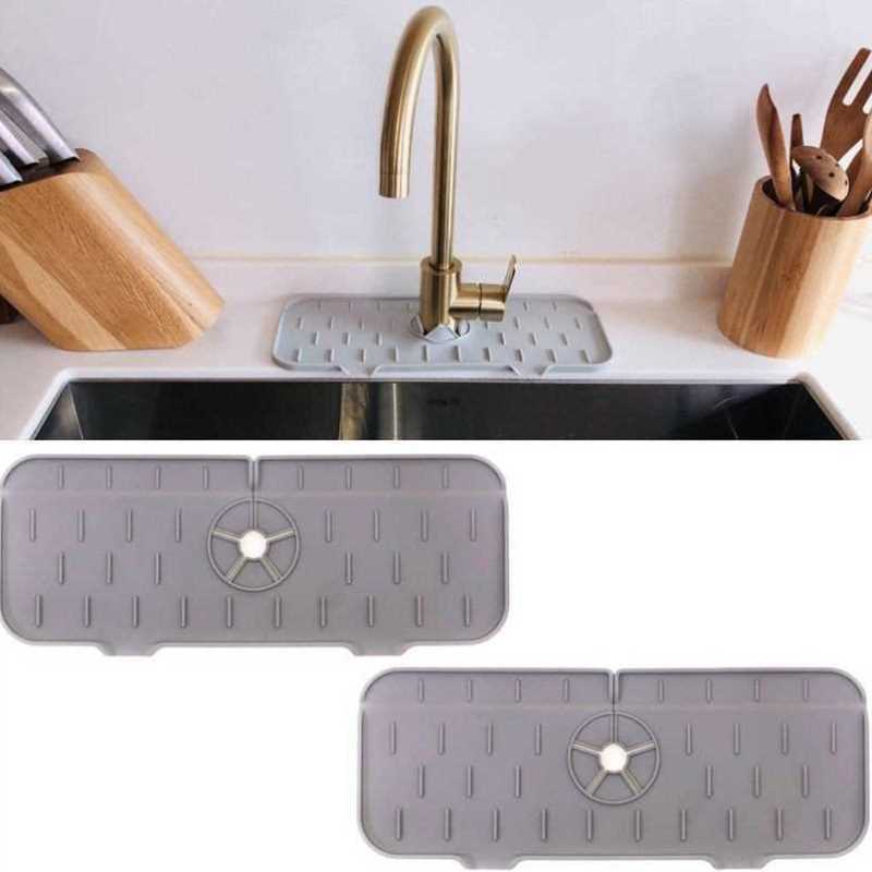 新款硅胶厨房卫浴防水垫沥水垫水龙头防溅水硅胶垫水龙头吸水垫