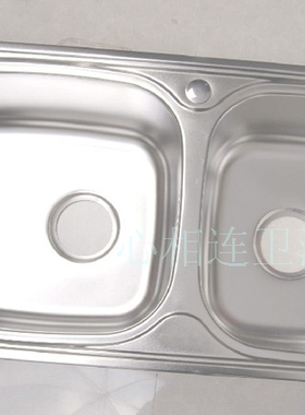 冠爵新款厨房不锈钢水槽套餐双槽7643F加厚1.2MM洗碗池菜盆不生锈