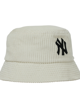 MLB男女帽子2021秋季新款灯芯绒运动帽休闲帽情侣渔夫帽3AHTC0226