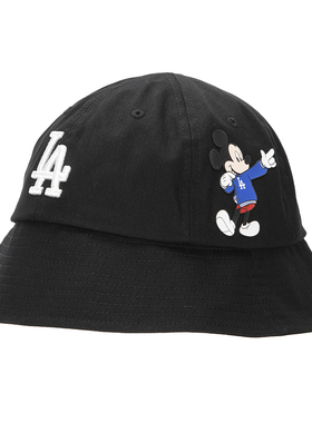 MLB渔夫帽男女同款春夏迪士尼联名款帽子运动帽时尚盆帽32CPHK011