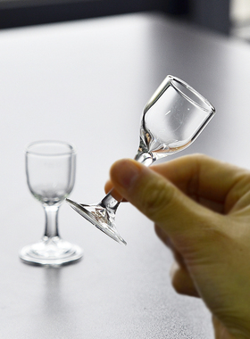 手工玻璃白酒杯套装分酒器小酒杯家用高脚一口烈酒杯中式酒具酒盅