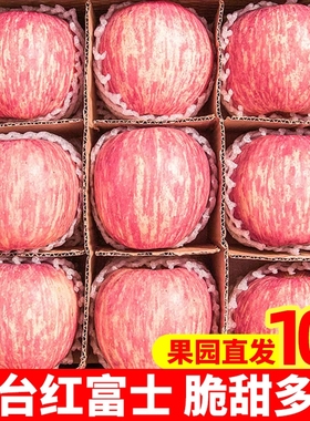 正宗山东烟台红富士苹果新鲜水果脆甜整箱冰糖心丑苹果大果10斤