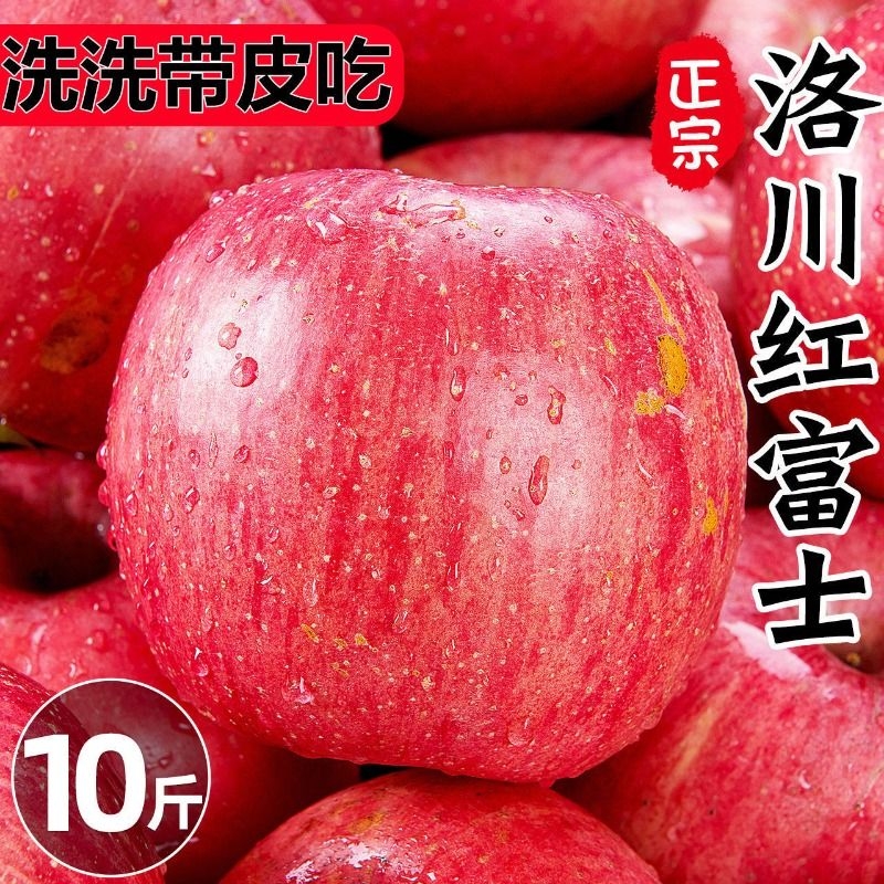 正宗陕西洛川苹果10斤新鲜水果红富士当季整箱包邮冰糖心苹果甄选